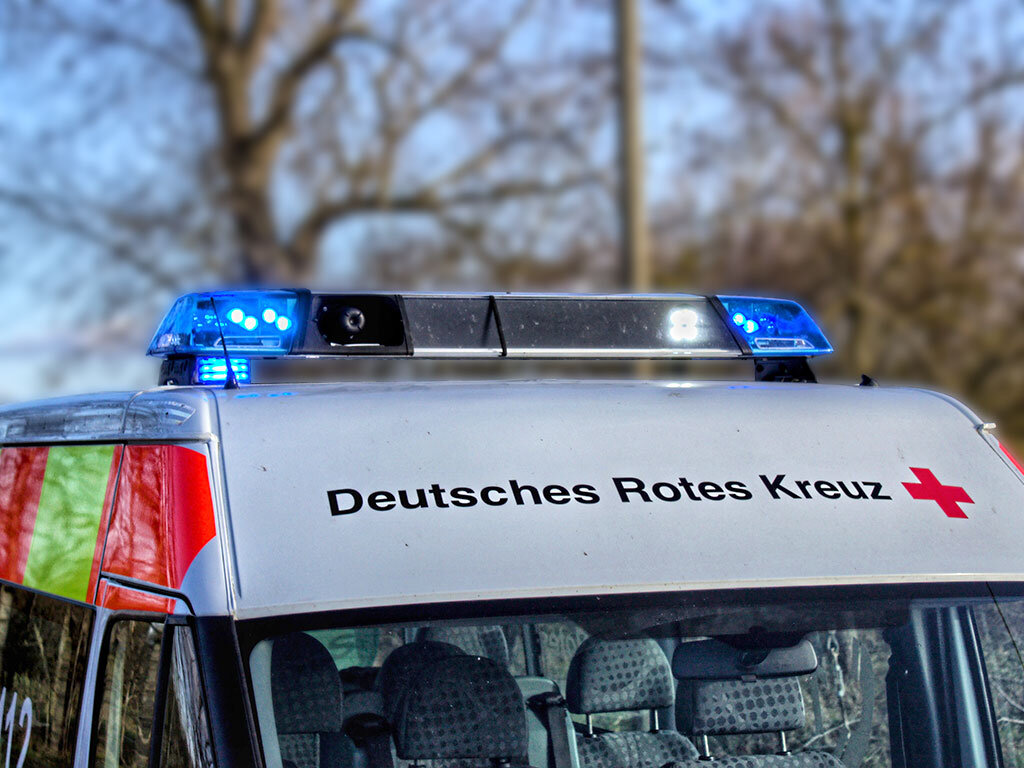 Ford Transit mit Blaulichtbalken, Detailansicht 1