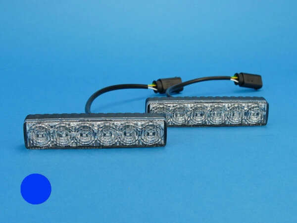 LED-Frontblitzer Sputnik SL, horizontal, blau