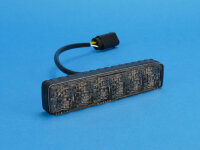 LED-Frontblitzer Sputnik SL, horizontal, blau, smoky