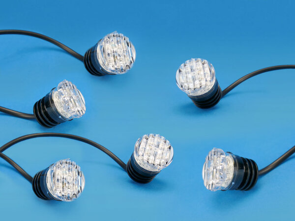 LED-Frontblitzer Sputnik Mini HTB, blau