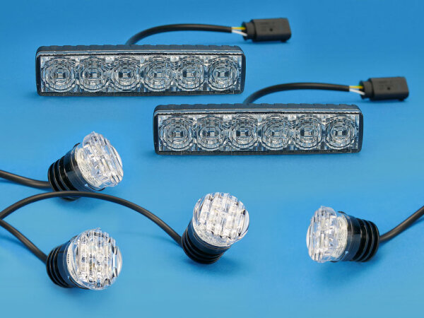 LED-Frontblitzer Sputnik Mini HTB, blau