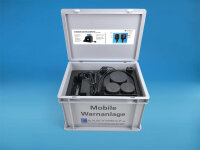 Mobile Warnanlage MoWa 2, Magnetmontage, im passenden Transportkoffer, Ansicht frontal/schräg von oben