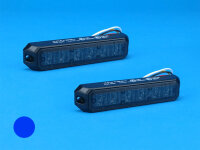 LED-Front-/Heckblitzer MiniStealth MS6, blau, horizontal,...