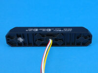 LED-Front-/Heckblitzer MiniStealth MS6, blau, horizontal, getönte Scheibe, Festmontage
