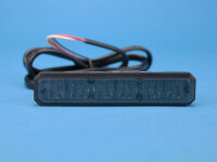 LED-Front-/Heckblitzer MiniStealth MS6, blau, getönte Scheibe, Haltermontage