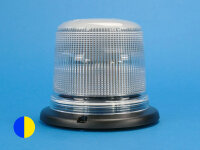 LED-Kennleuchte B18, blau/gelb, Anbaumontage, Haube: klar