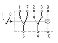 Einbauschalter, Baureihe 570, 1-stufig, 2-reihig, Auffind- und Funktionsbeleuchtung