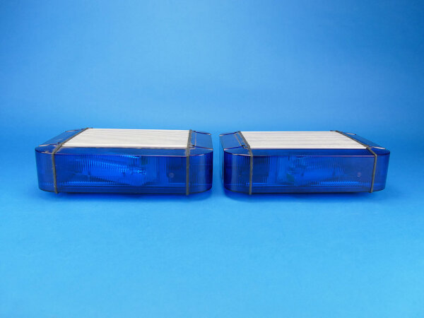 Doppelblitz-Blaulichtbalken 975, blau, geteilt