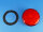 LED-Kennleuchte Comet S - B, rot, Festmontage