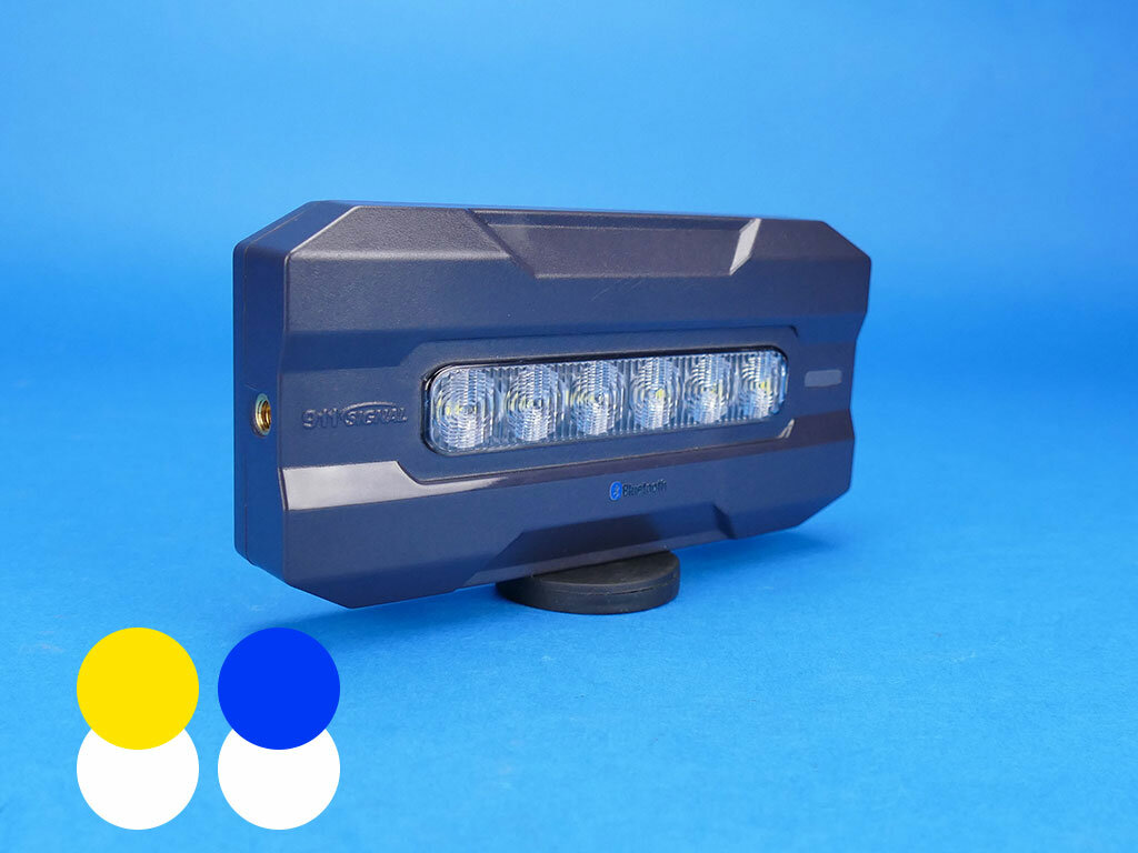 Blaulicht mit Sirene 6x4cm Polizei Warnlicht Blinklicht Alarm inkl. Batterie