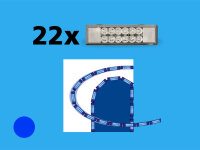 WL-LED Warnleuchte, blau, 12 V, 22er-Set