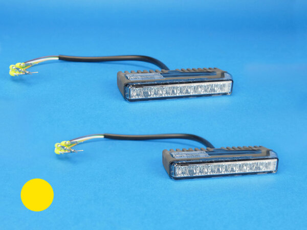 LED-Frontblitzer Sputnik Hybrid, horizontal, gelb