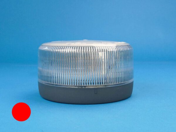LED-Kennleuchte Comet S - B, rot, Anbaumontage, CAN 447, Haube: klar, weiches Lichtsignal