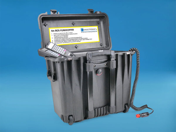 Mobiler Funkkoffer 2m- und 4m-Band, 230 V, mit Netzteil