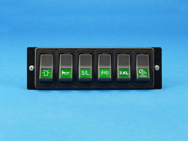 Schalteinheit 6-fach in DIN-Einbaurahmen, Baureihe 570, 12 V