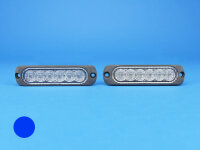 LED-Front-/Heckblitzer Sputnik Flat, blau, horizontal
