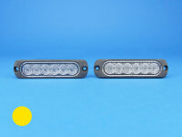 LED-Front-/Heckblitzer Sputnik Flat, gelb, horizontal