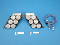 Zusatzblitzer ohne Blende mit Blinker, blau/gelb