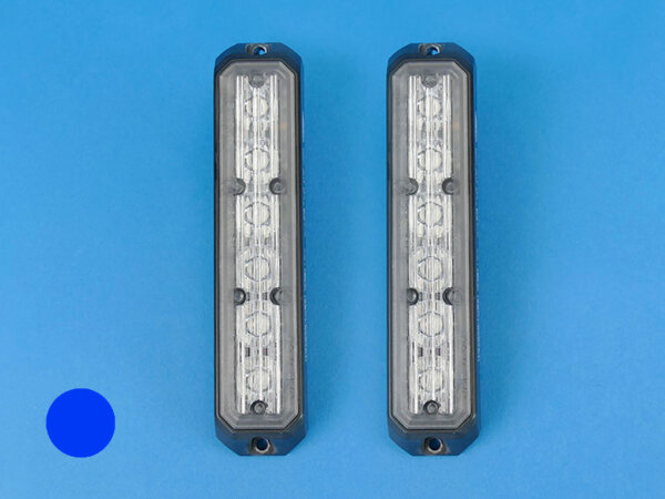 LED-Frontblitzer BST-V, blau, Festmontage vertikal