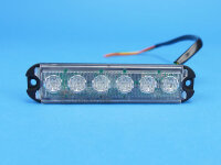 LED-Frontblitzer Nanoled, mit Einbaurahmen, blau
