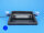 LED-Frontblitzer Sputnik Flat Mobil, blau, mit KFZ-Winkelstecker