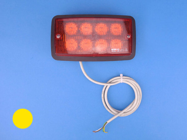 Heckblitzer Typ 40 pico, gelb, mit Einbaurahmen