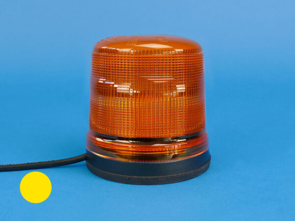 LED-Kennleuchte B 18, blau, Magnetmontage, Haube: gelb, Universalstecker, Austellungsstück