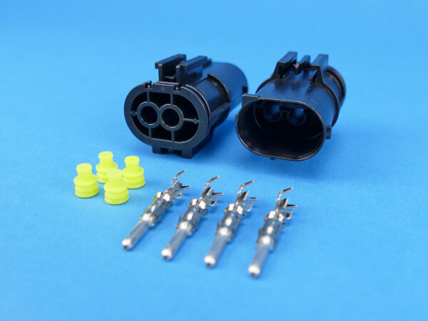 Stecker 2-polig, Stiftkontakt, Haberl