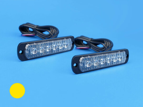 LED-Front-/Heckblitzer L52, gelb, horizontal, Kl. 2, Paar