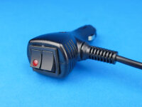 Mobile Warnanlage MoWa 2, Magnetmontage, Anschlussstecker KFZ-Stecker, auf blauem Hintergrund