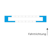 Trident LED-Warnbalken, 1401 mm, Basic, Zusatzblitzer vorne, Dachhalter