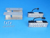 WL-LED Heckwarnsystem, gelb, 12 V, 2er Set mit V2A-Halter
