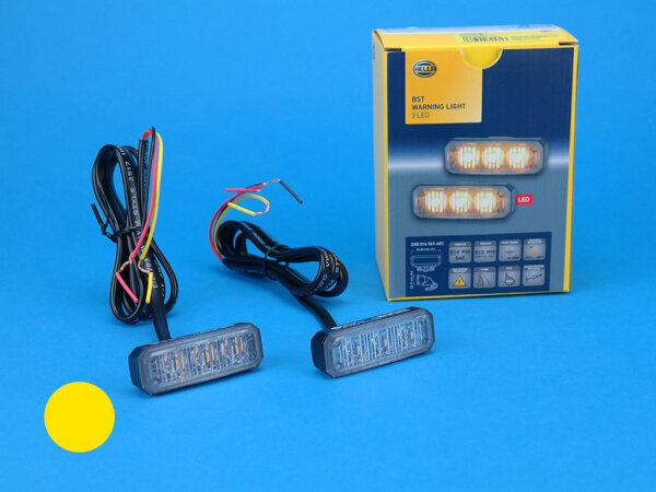 LED-Blitzkennleuchte BST, gelb, 3-LEDs, Haltermontage