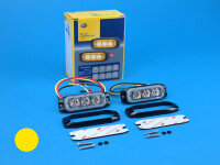 LED-Blitzkennleuchte BST-Slim, gelb, 3-LEDs, Festmontage