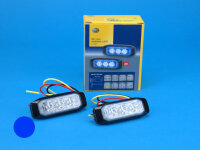 LED-Blitzkennleuchte BST-Slim, blau, 3-LEDs, Festmontage