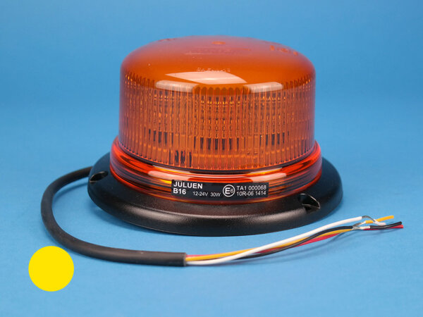 LED-Kennleuchte B16, gelb, Anbaumontage, Haube: gelb