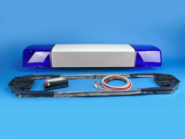 Komplettangebot 5.1: Lichtbalken RTK 6, Drehspiegel, 1.400 mm, blau