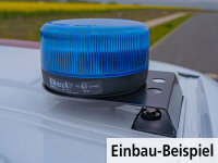 LED-Kennleuchte Comet S - B, blau, mit Halter für Ford Transit/Tourneo Custom und VW New Transporter