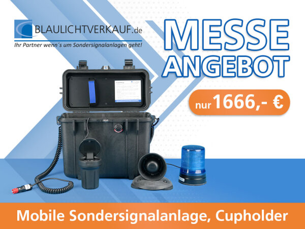Messeangebot #07: Mobile Sondersignalanlage mit Cupholder-Bedienteil, gebraucht