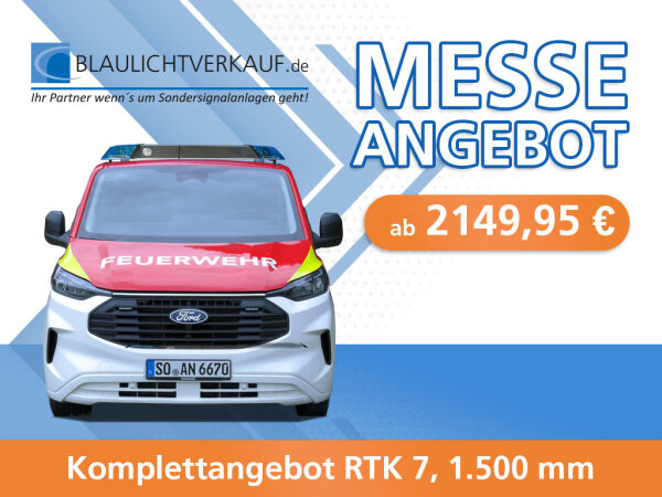 Messeangebot #04: Komplettangebot für Ford Transit/Tourneo Custom und VW New Transporter, RTK 7 LED-Lichtbalken, gebraucht