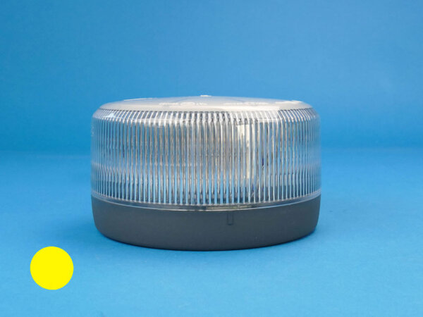 LED-Kennleuchte Comet S - B, gelb, klare Haube, Festmontage