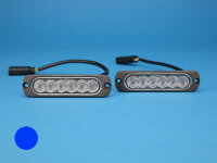 LED-Front-/Heckblitzer Sputnik Flat, blau, horizontal
