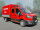 Fahrzeug Ford Transit mit Blaulichtbalken RTK 7, 1.400 mm, blau und Kennleuchte Comet, blau, Frontblitzer BST, seitlich