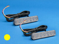 LED-Front-/Heckblitzer MiniStealth MS6, gelb, Haltermontage