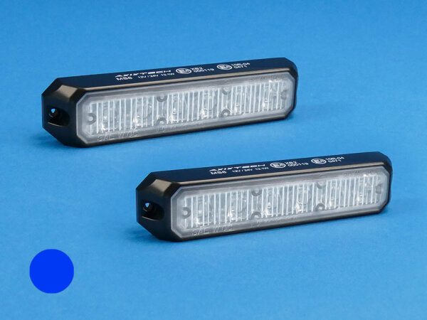 LED-Front-/Heckblitzer MiniStealth MS6, blau, Anbaumontage