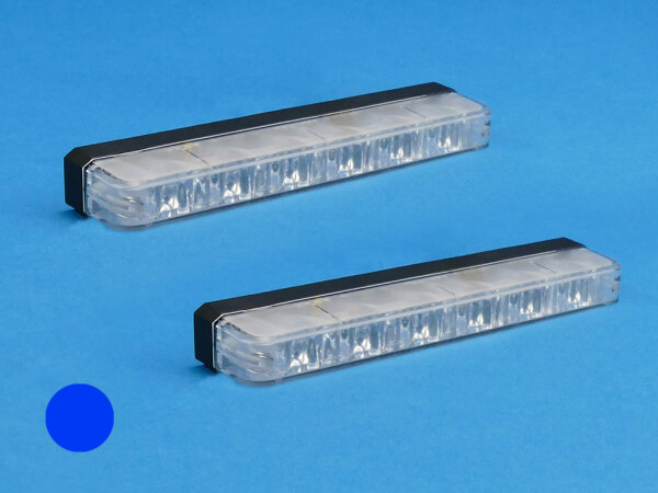 Variante: 114 cm LED Lichtbalken blau frontseitig und Heckwarner