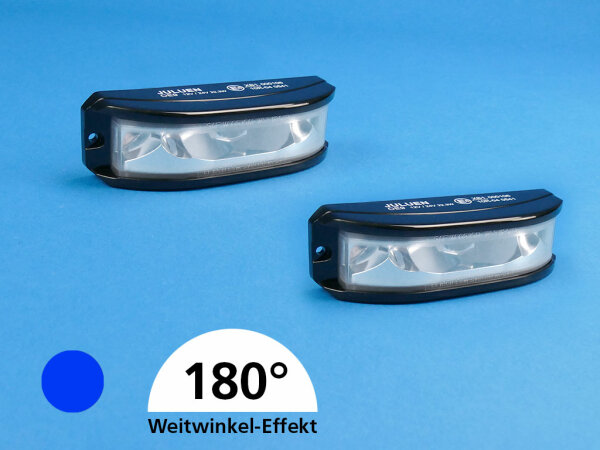 LED-Front-/Heckblitzer One Eighty OE9, blau, Festmontage