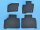 Fußmattenset für Ford S-MAX, bestehend aus 4 Fußmatten, schwarz