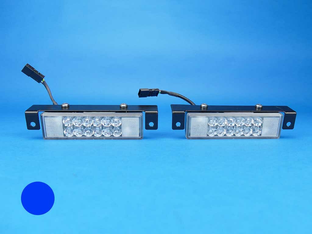 blau, WL-LED Set, Warnleuchte, € 41,65 mit Halter, 2er