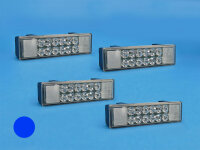 WL-LED Warnleuchte, blau, 12 V, 4er Set